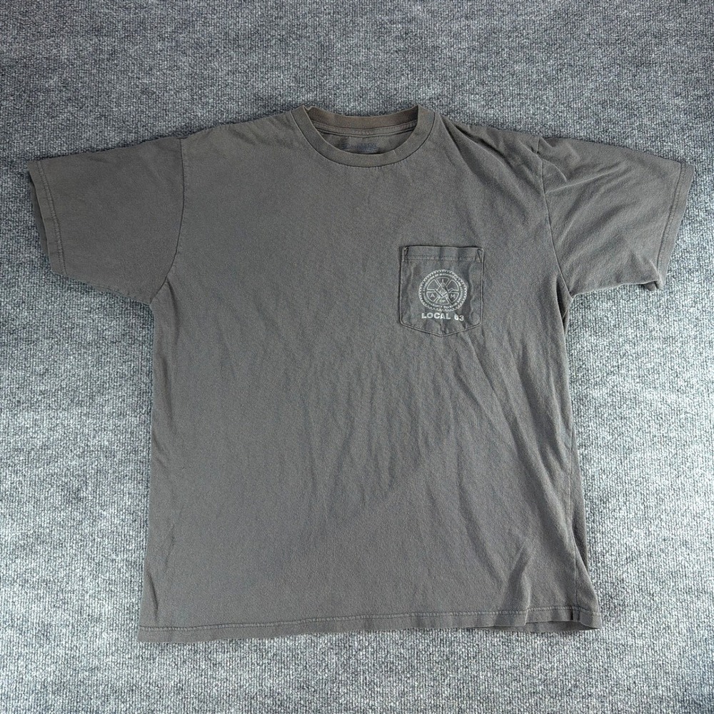 IAMAW Local 63 Machinists Union Pocket T-Shirt Surviving 2020 Grey Mens XL